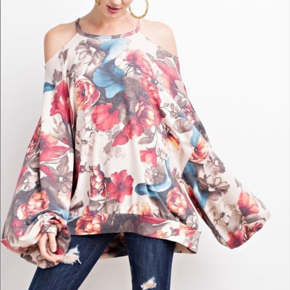 Tops - OVERSIZED Soft Terry Knit Tunic - SUNSET ORANGE